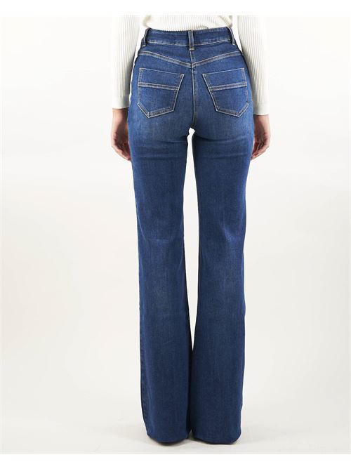 Stretch cotton flared jeans with side button placket Elisabetta Franchi ELISABETTA FRANCHI | Jeans | PJ67D46E2104